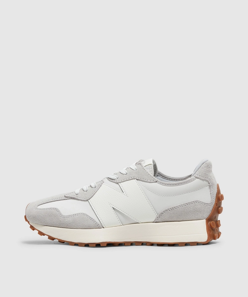 New Balance 327 Sneaker (Grey/Grey/White - 6) - Size 6